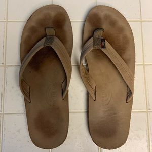Men’s XXL Rainbow Sandals - Single Layer, Leather
